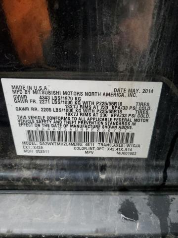 4A4AR3AU9EE030727 Mitsubishi Outlander