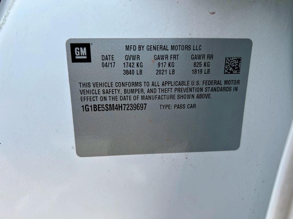 1G1BE5SM4H7239697 Chevrolet CRUZE LT