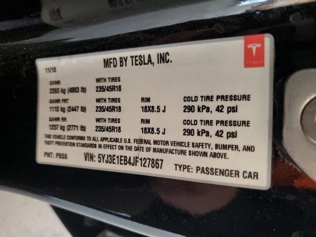 5YJ3E1EB4JF127867 Tesla 2018