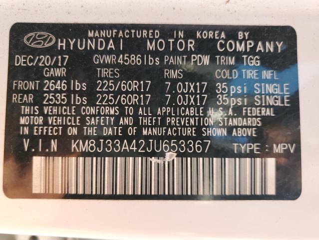 KM8J33A42JU653367 Hyundai gdi nu