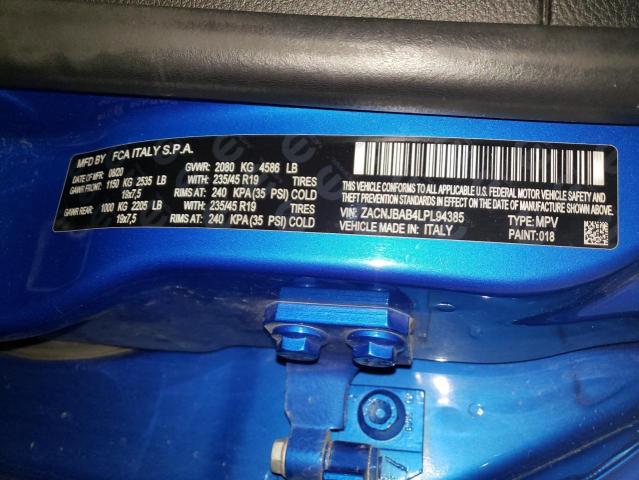 ZACNJBAB4LPL94385 Jeep 2020