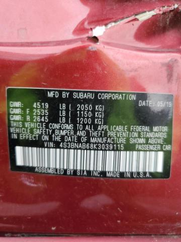 4S3BNAB68K3039115 Subaru u5