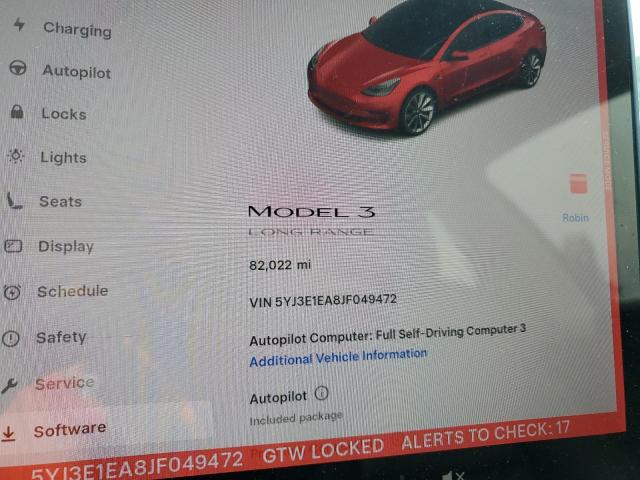 5YJ3E1EA8JF049472 Tesla MODEL 3