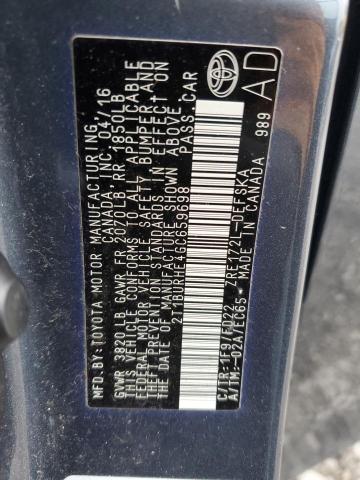 2T1BURHE4GC659698 Toyota COROLLA L