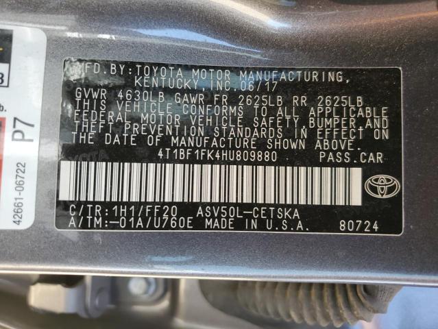 4T1BF1FK4HU809880 Toyota 2ar-fe