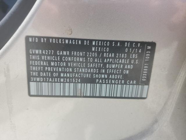 3VWD17AJXEM261524 Volkswagen 2014