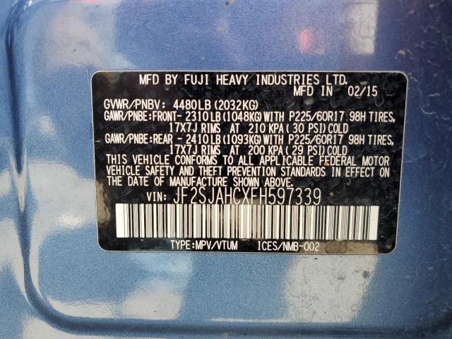 JF2SJAHCXFH597339 Subaru FORESTER 2
