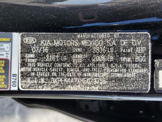 3KPFK4A7XHE029256 KIA mpi nu