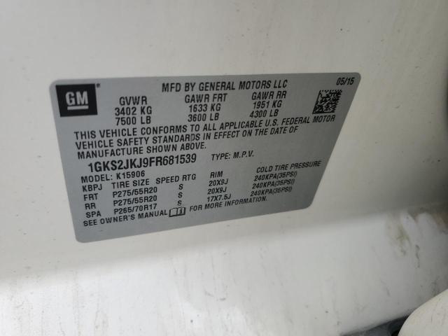 1GKS2JKJ9FR681539 GMC l86 - vvt, afm, e85 max, aluminum