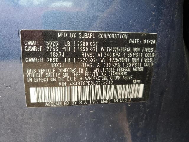 4S4BTGPD9L3173242 Subaru OUTBACK TO