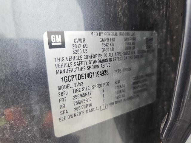 1GCPTDE14G1194938 Chevrolet COLORADO Z