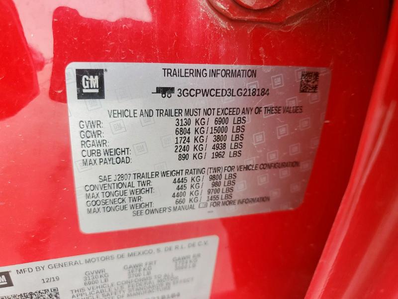 3GCPWCED3LG218184 Chevrolet Silverado