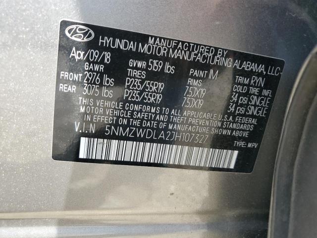 5NMZWDLA2JH107327 Hyundai t-gdi theta ii