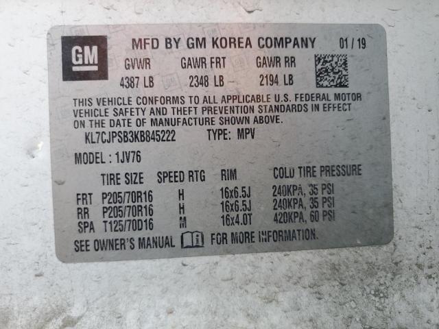 KL7CJPSB3KB845222 Chevrolet luv - mfi, variable valve timing, e85 max, alum