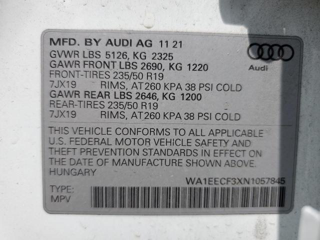 WA1EECF3XN1057845 Audi Q3 PREMIUM