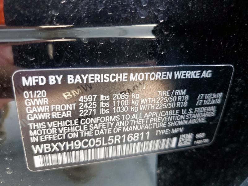 WBXYH9C05L5R16811 BMW X2 SDRIVE2