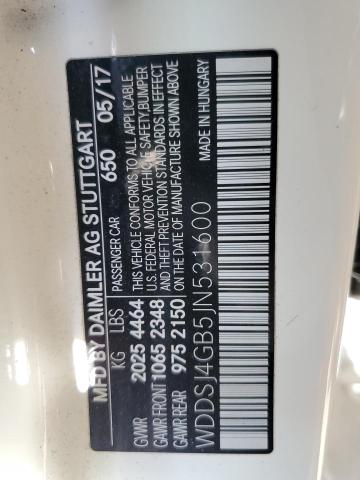 WDDSJ4GB5JN531600 Mercedes-Benz CLA-Class