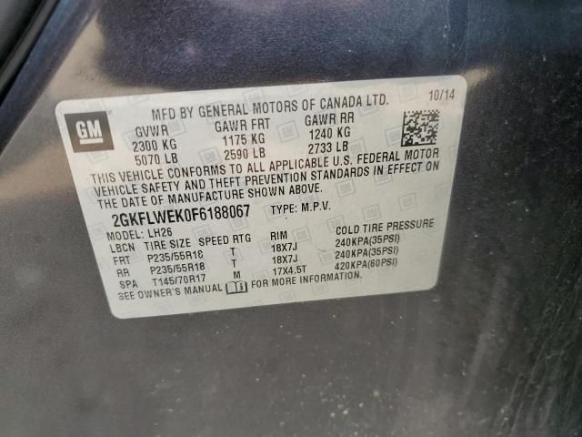 2GKFLWEK0F6188067 GMC TERRAIN SL