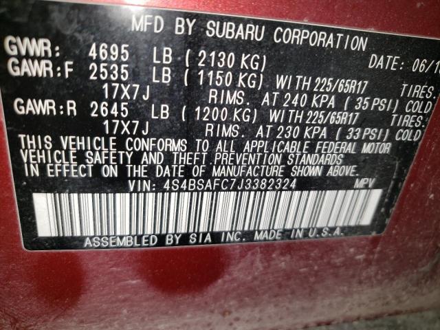 4S4BSAFC7J3382324 Subaru u5