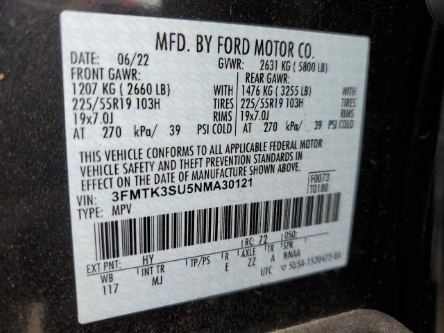 3FMTK3SU5NMA30121 Ford 2022