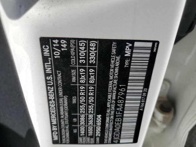 4JGDA0EB1FA487961 Mercedes-Benz Ml-Class