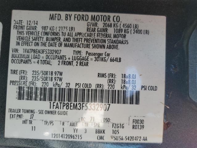 1FATP8EM3F5332907 Ford 2015