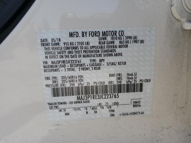 MAJ3P1RE3JC223765 Ford Ecosport