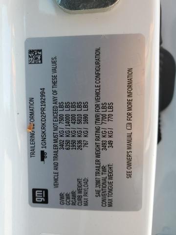 1GNSKRKD2PR192994 Chevrolet l84