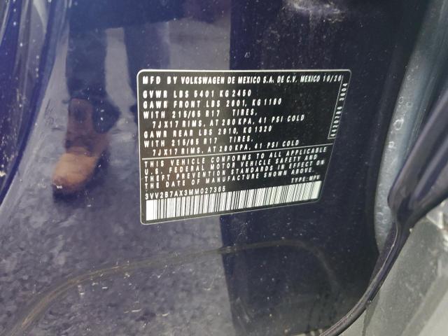 3VV2B7AX3MM027365 Volkswagen TIGUAN SE