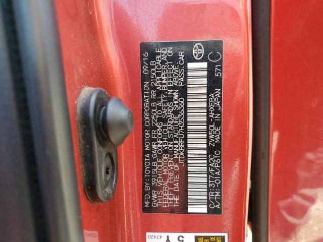 JTDKBRFU7H3536360 Toyota Prius