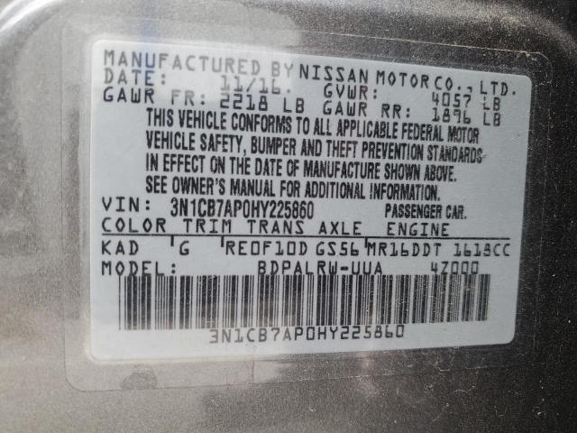 3N1CB7AP0HY225860 Nissan Sentra
