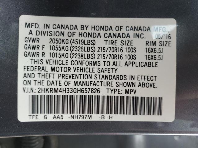 2HKRM4H33GH657826 Honda k24w9