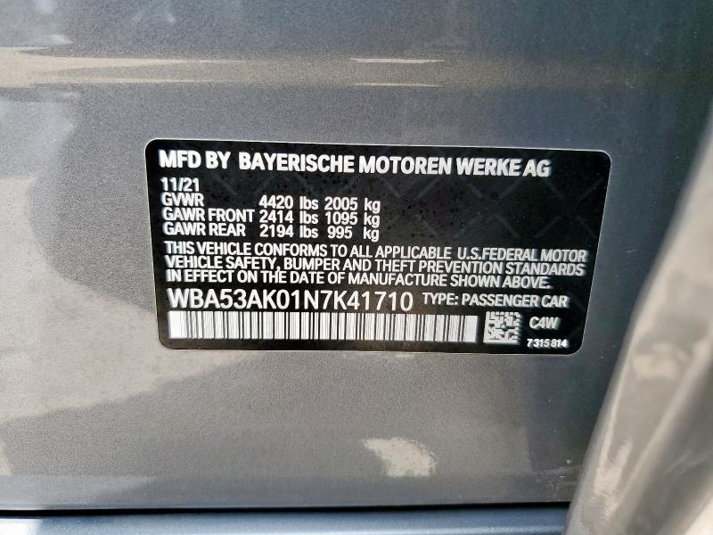 WBA53AK01N7K41710 BMW 228I