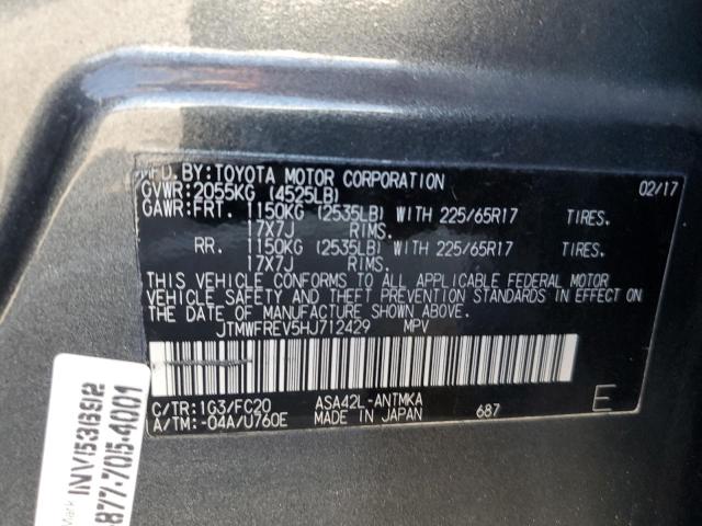 JTMWFREV5HJ712429 Toyota Rav4 Xle