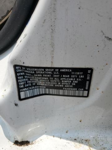 1VWBA7A38JC016936 Volkswagen PASSAT SE