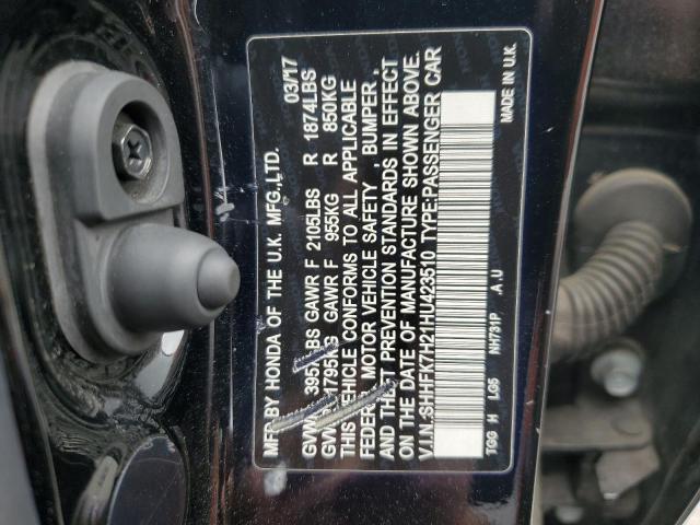 SHHFK7H21HU423510 Honda l15ba