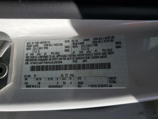 1FMCU0F74HUA39356 Ford 2.5l i-vct