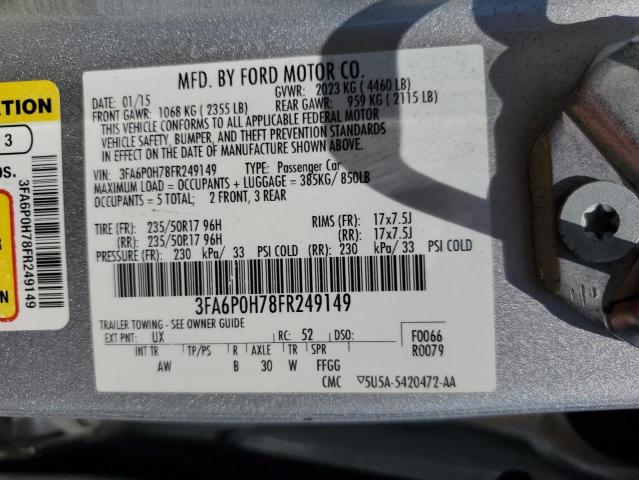 3FA6P0H78FR249149 Ford 2015