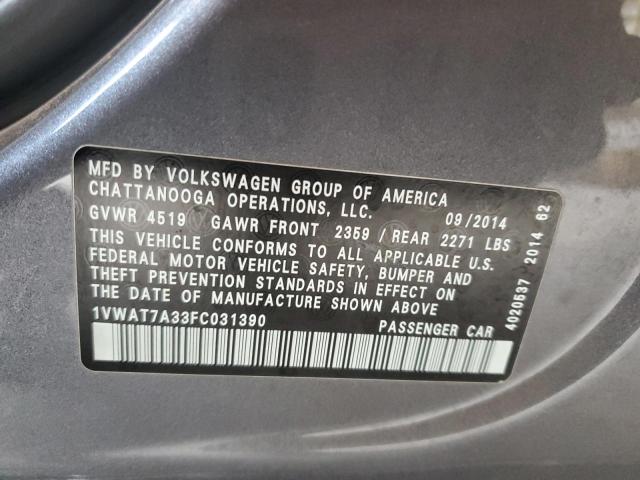 1VWAT7A33FC031390 Volkswagen 2015