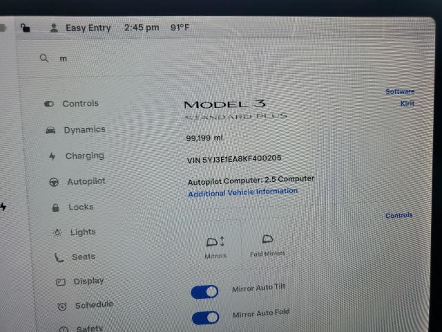 5YJ3E1EA8KF400205 Tesla 2019