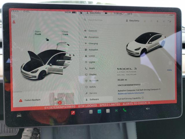5YJ3E1EB6MF998693 Tesla 2021