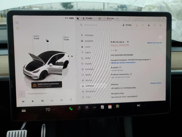 7SAYGDEFXNF384268 Tesla Model Y