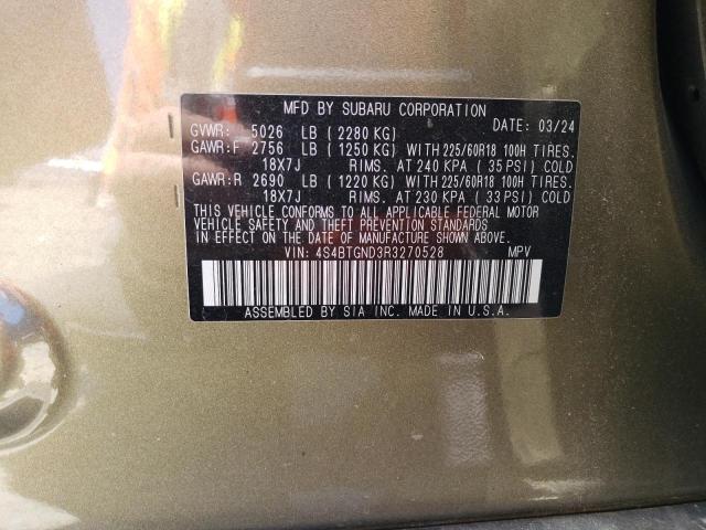 4S4BTGND3R3270528 Subaru u4