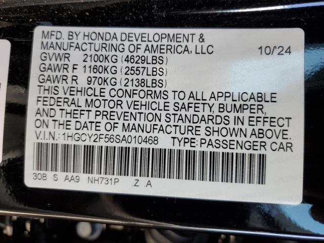 1HGCY2F56SA010468 Honda lfc5