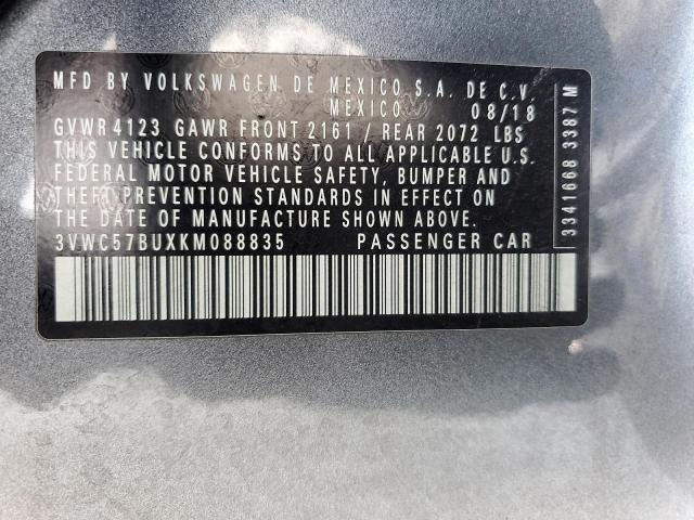 3VWC57BUXKM088835 Volkswagen 1.4 tsi