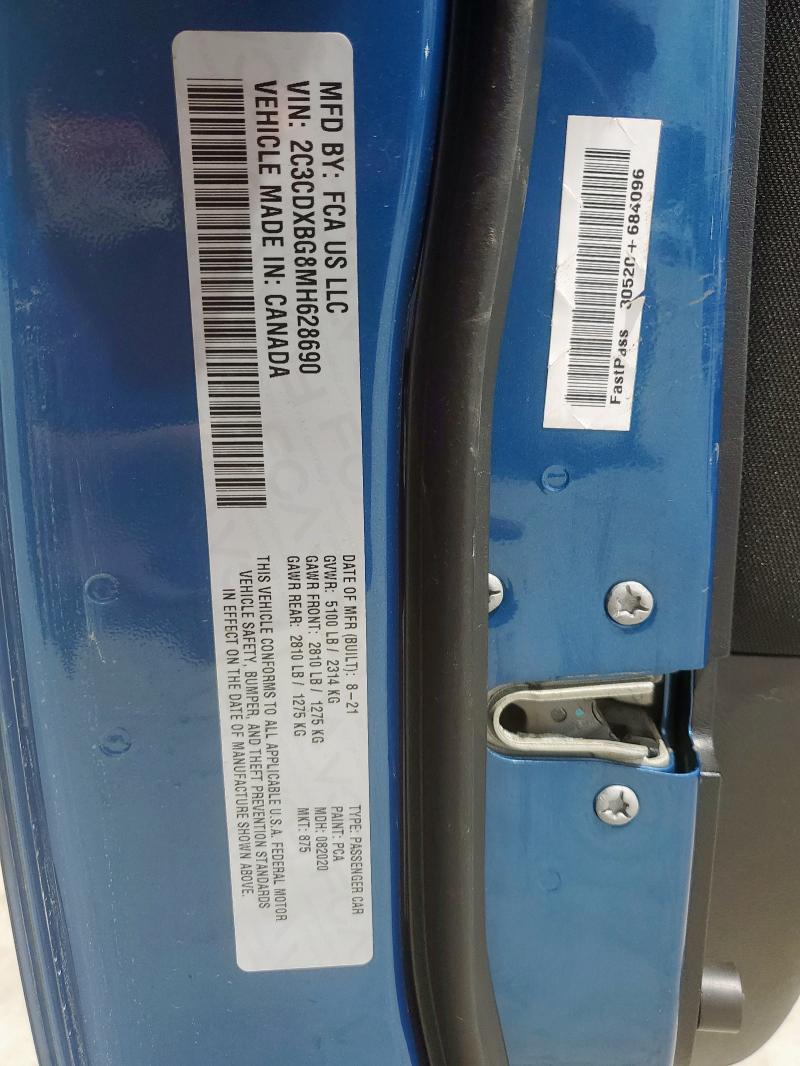 2C3CDXBG8MH628690 Dodge Charger