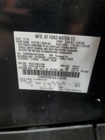 1FAHP2D81GG156940 Ford TAURUS SE