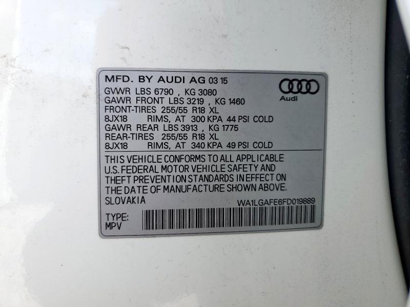 WA1LGAFE6FD019889 Audi 2015