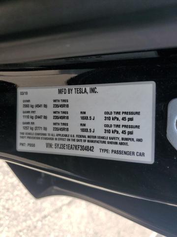 5YJ3E1EA7KF304842 Tesla MODEL 3