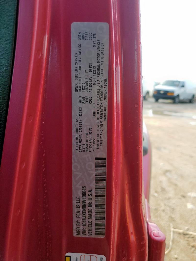 1C4HJXEN0NW106045 Jeep WRANGLER U